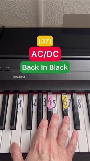 AC/DC - Back in black #pianotutorial #pianotok #pianolessons #piano