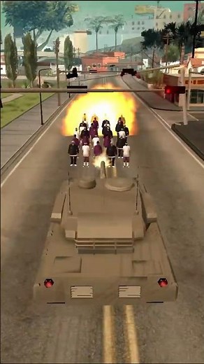 TANK VS 50 Ballas! #gta #gtasanandreas #gtasamodspc #gaming