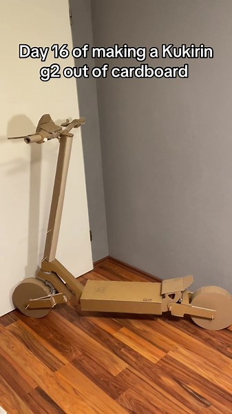 Day 16 of making a Kukirin g2 out of cardboard #KukirinG2 #CardboardScooter #ScooterBuild #DIYProject #DIYLife #Kartonbau #CardboardArt #ScooterFromCardboard #HandmadeScooter #KotikBuilds #Day16 #FYP #foryou #foryoupage #viral #viralvideo #trending #tiktoktrend #EScooter #ScooterLife #ScooterCommunity #Papercraft #CardboardCraft #DIYCommunity #Basteln #Bastelprojekt #Crafting