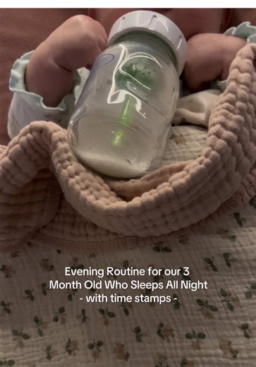 Our evening routine with our 3-month-old and how we’ve gently encouraged her to sleep through the night 🤍 We’ve followed a very similar rhythm with all of our babies, and they’ve all grown into great, independent sleepers—even through the toddler years. This isn’t a rigid schedule or a one-size-fits-all method, just a consistent routine that’s worked really well for our family. We do co-sleep. This isn’t up for debate or a conversation about opinions—it’s simply what works best for us. It allow