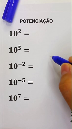 Potências de base 10 #matematica #matematicabasica #aula #aprender | Matemática com FB