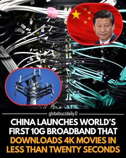globebuzzdaily | China has officially launched the world’s first commercial 10G broadband network in Sunan, Hebei Province. The rollout places China at the... | Instagram