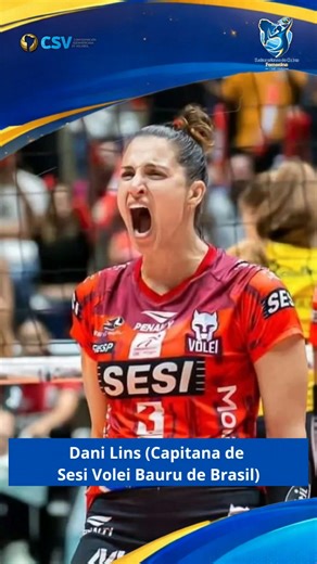 🇧🇷 ¡Jerarquía olímpica en Lima! Dani Lins y la ambición del Sesi Vôlei Bauru 🏐🔥 ¡La cuenta regresiva no se detiene! Seguimos presentando a las protagonistas del Sudamericano de Clubes Femenino 2026 y hoy es el turno de una leyenda: Dani Lins, la capitana y armadora campeona olímpica del Sesi Vôlei Bauru. 🇧🇷✨ El equipo brasileño llega a Lima con un objetivo claro: conquistar una de las dos plazas para el Mundial de Clubes de la FIVB que se disputará este mismo año. 🌍🏆 Sesi Bauru: Un prota