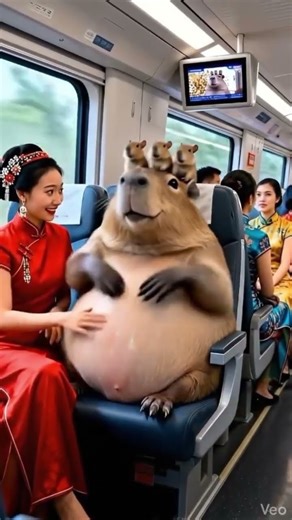 揉肚子好舒服啊！Capybara：Rubbing my belly feels so good #funny #cuteanimal #cute #搞笑 #capybara #pets#卡皮巴拉