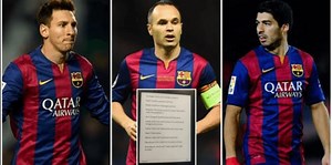 The nutrition menu of the Barcelona team in 2014 is streamed online - the year the Catalans won the treble