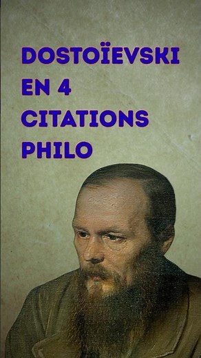 Dostoïevski en 4 citations philo #shorts #philosophie #Dostoïevski #citation