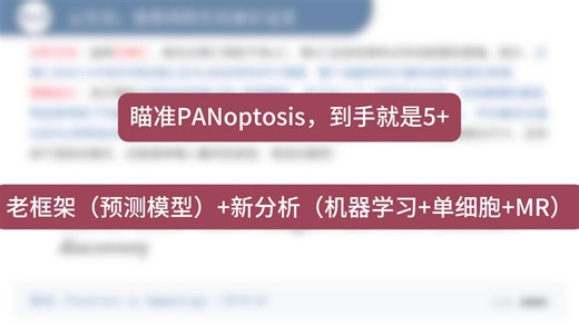 老框架（预测模型） 新分析，瞄准PANoptosis，到手就是5 
