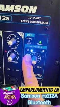 PAIR BLUETOOTH on SAMSON RS112A