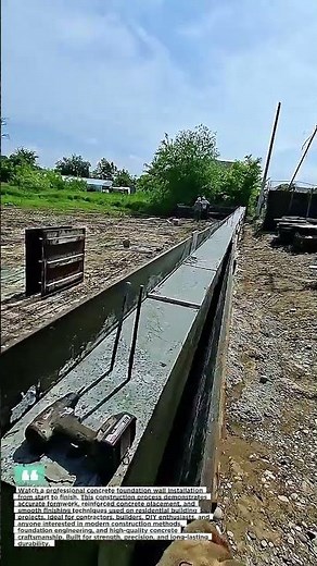 Perfect Concrete Foundation Wall Pour #Construction #Concrete #Building