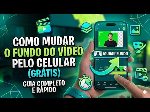 Como MUDAR o FUNDO DO VÍDEO pelo CELULAR (GRÁTIS)