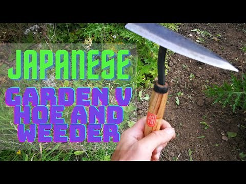 Double edge Japanese Garden V hoe and weeder Japeto REVIEW #toolreview #gardening #weeding