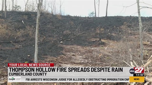 Thompson Hollow fire spreads to over 2,000 acres despite rain