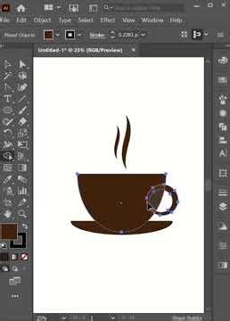 Easy Coffee Cup Design in Adobe Illustrator | Quick Short ☕
