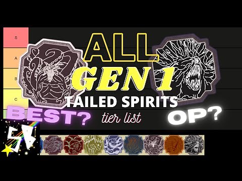 ALL *GEN 1* TAILED SPIRITS TIER LIST | Shindo Life Tier List Tailed Beasts