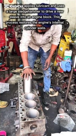 Heavy-Duty Engine Cylinder Sleeve Replacement