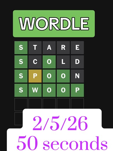 ✅🎉 50 seconds #speed #wordle #wordletok #wordgame #championsleague @✨Տᕼᗩᑎ ᒪOᑕK✨