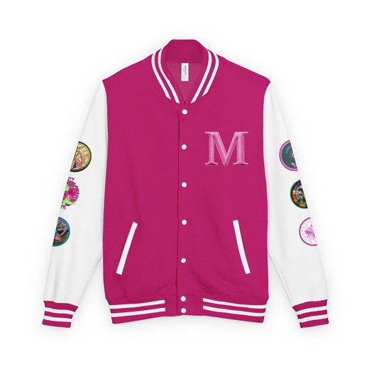 Pink Mothra Letterman Jacket | Kaiju Bomber - Etsy