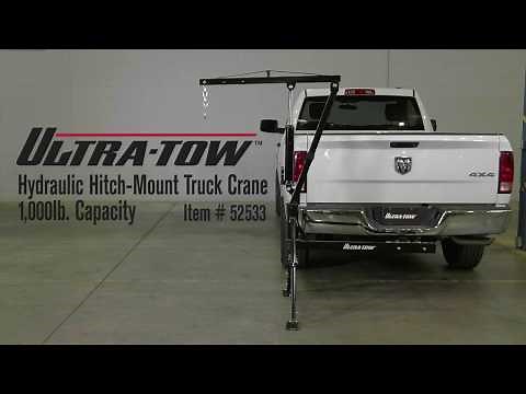 Ultra-Tow Hydraulic Hitch-Mount Truck Crane 1000-Lb. Capacity