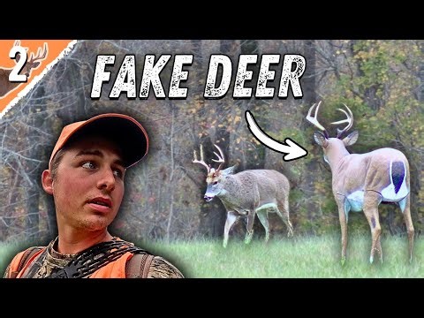 Deer Hunting the Rut with a Buck Decoy! | INSANE Rut Reactions!!