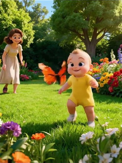 “A Fun Day in the Garden 🌸 | Cute Baby and Mom Enjoying Nature