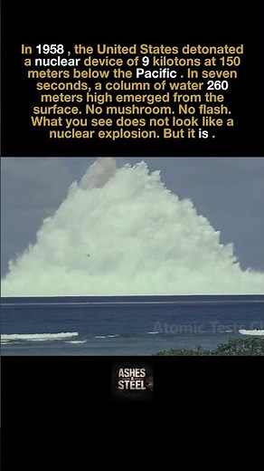 The 1958 underwater nuclear explosion: 9 kilotons detonated below the Pacific