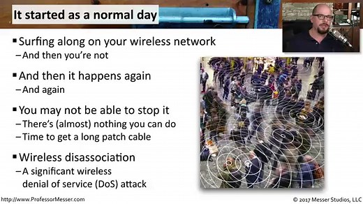 Wireless Disassociation Attacks - CompTIA Security  SY0-501 - 1.2