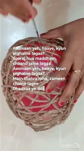 DIY Baloon Thread Lamp 🪔# Beautiful Hanging Light Craft At Home 🏠