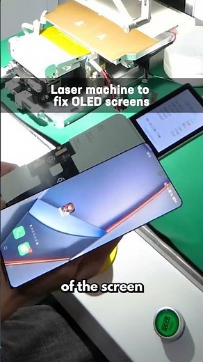 Laser machine to fix OLED screens