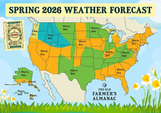 The 'Old Farmer's Almanac' Just Released Its Spring 2026 Forecast