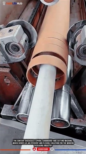 Innovation Tube Cutting: Spiral Cardboard, Efficient Slicing, Recycled Crafts #tech