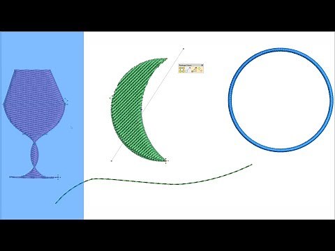 How to reshape embroidery objects