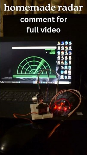 Homemade Arduino Radar with Ultrasonic Sensor 🔍 | DIY Mini Radar Project #shorts