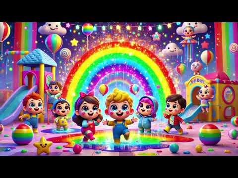 🌈🎶 Rainbow Splash Song | Colorful Rainbow Learning Adventure for Babies,