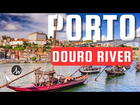 Walking in Porto - Portugal - Douro river | Ambient Street Sounds 4K
