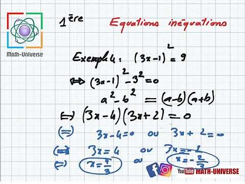 équations et inéquations partie1 : équations (1ere années valable aussi pour les autres classes)