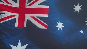 Close up of the flag of Australia waving - Free Stock Video
