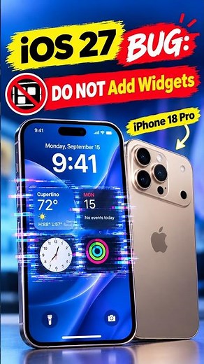 iOS 27 BUG? iPhone 18 Pro Glitch! 🚨 DO NOT Add Widgets in iOS 27 #Shorts
