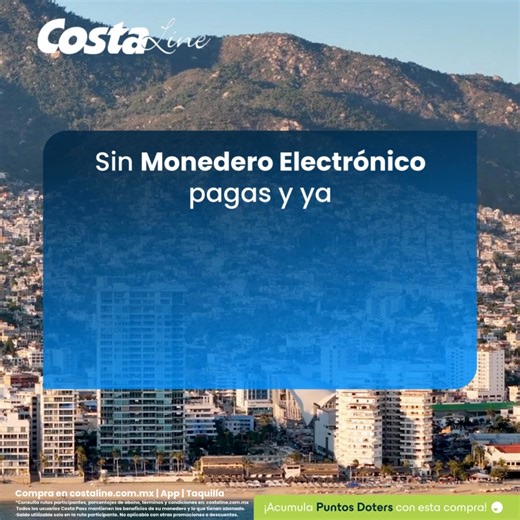 💙🚌 ¿Aún no sabes cómo usar tu Monedero Electrónico? Te contamos para qué sirve y cómo sacarle el máximo: recargas, saldo extra y boletos para viajar cómodo sin afectar tu cartera. ¡Ahorra en cada viaje y disfruta el camino! ✨ 📲 Más info 👉 https://costaline.com.mx/monedero-electronico.html | Costa Line