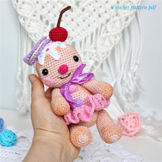 Gingerbread Man Crochet Pattern PDF Amigurumi Holiday Toys Christmas Tree Toy - Etsy