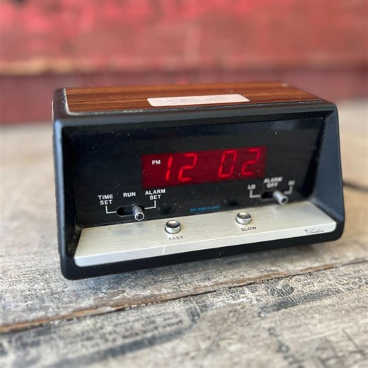 Vintage Tradition Digital Alarm Clock Retro Wood Grain Electronic Time Keeper - Etsy