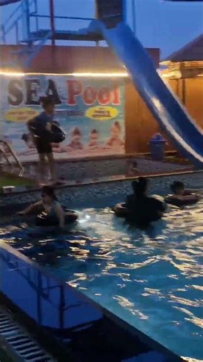 group party in swimming pool