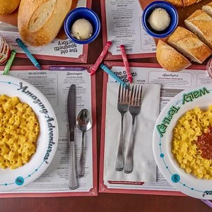 1.5K views · 33 reactions | Your kiddos will love our Kids Menu!☺️ Every meal Includes their choice of a delicious entrée, applesauce or salad, milk or other beverages available by request, and spumoni or vanilla ice cream. To find a trolley near you, visit us online at OSF.com #theoldspaghettifactory | The Old Spaghetti Factory | Facebook