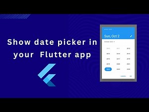 How to show date picker in flutter?