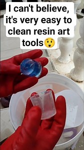 How to clean resin tools. #satisfying #diy