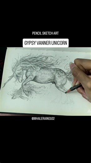 Gypsy Vanner breed unicorn