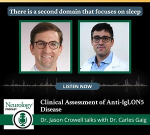 In this episode of the Neurology Podcast: Drs. Jason Crowell and Carles Gaig discuss developing a composite score to assess the severity of the multiple symptoms present in anti-IgLON5 disease. Listen now: https://bit.ly/4cieJzS Read the related article in Neurology: https://bit.ly/4cjOAjV | Neurology Journal