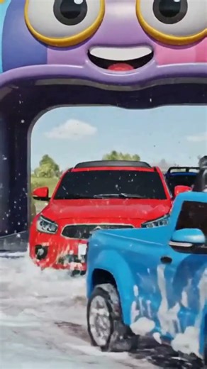 Car Wash Fun Cartoon 🚗🧼 | Cleaning Dirty Cars with Bubbles | Kids Learning Video