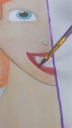Drawing ariel cartoon vs. realism! 🌊❤️ #art