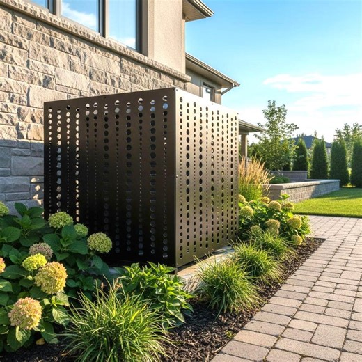 Hide AC Unit Cover, Outdoor Equipment Screen Enclosure, Custom AC Camouflage, HVAC Concealment Panel - Etsy