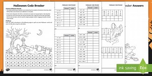 Halloween Code Breaker Worksheets
